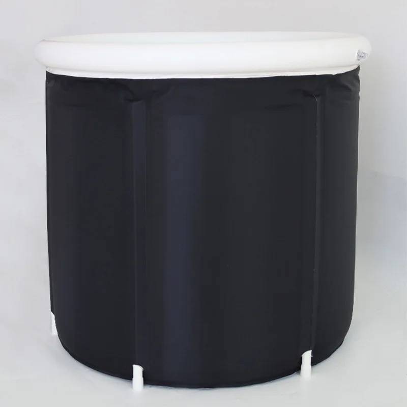 Large Ice Bath Tub Outdoor with Portable Bathtub Athletes Cold Water Therapy Tub Folding Bath Bucket PVC Spa Bathtub