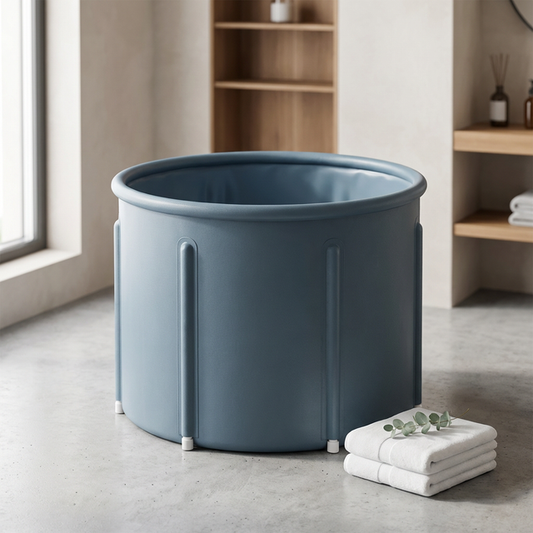 Portable Foldable Bathtub Bucket Large Capacity Bathroom Ice Bath Winter Shower Bathtub Free Installation Adults Baby Swiming — Studio Shot